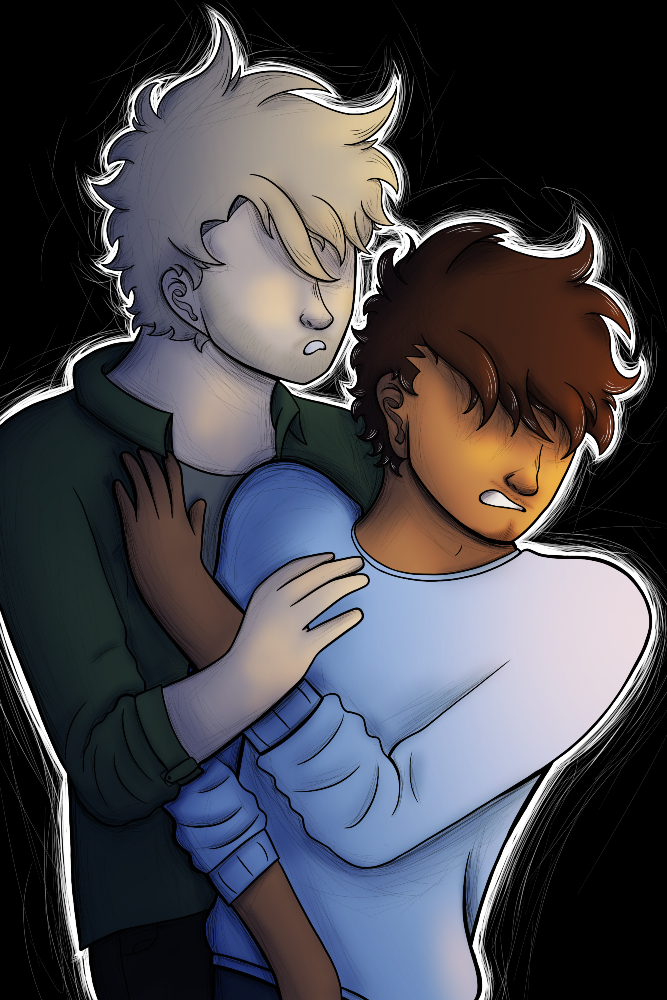 Eric being annoyed while Keith tries to be affectionate