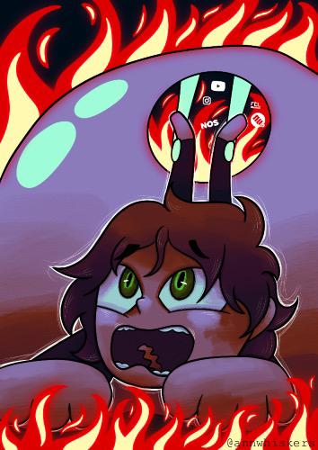 illustration of being dragged out of a bubble